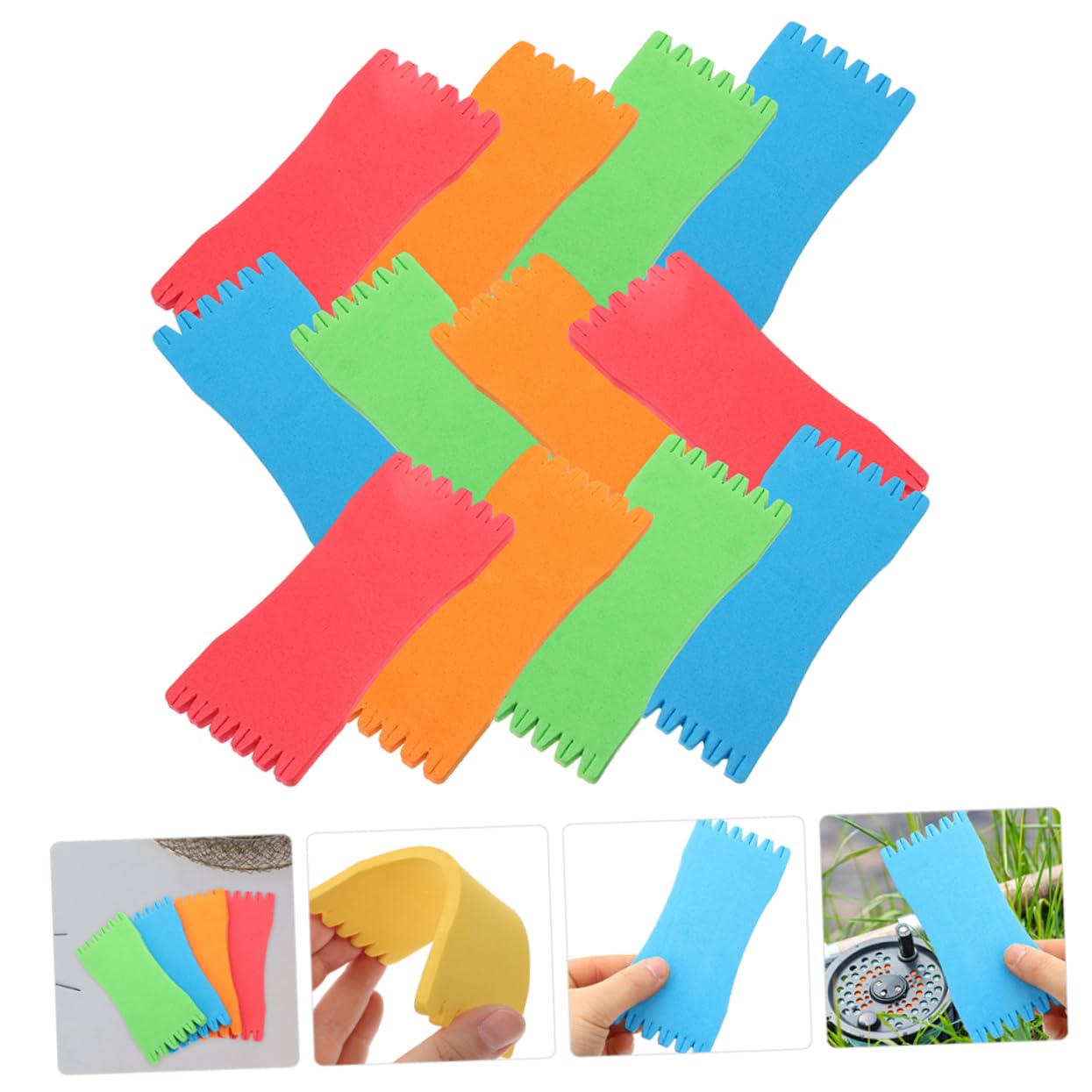 Abaodam 20Pcs Fishing Line Holder Winding Board Fishing Line Keeper for Freshwater Saltwater Lightweight Spools for Efficient Line Storage Protection