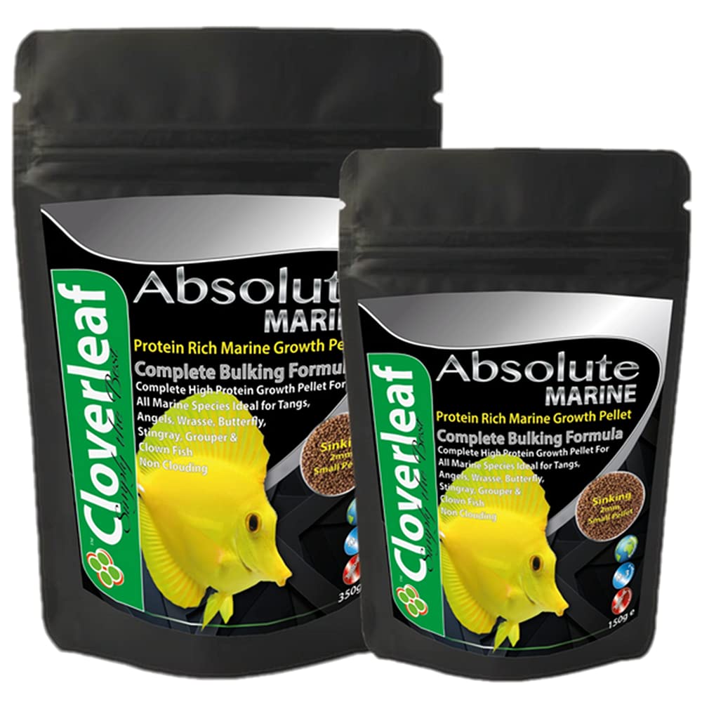 Cloverleaf 150g Absolute 54% High Protein Sinking Marine Fish Pellets Food