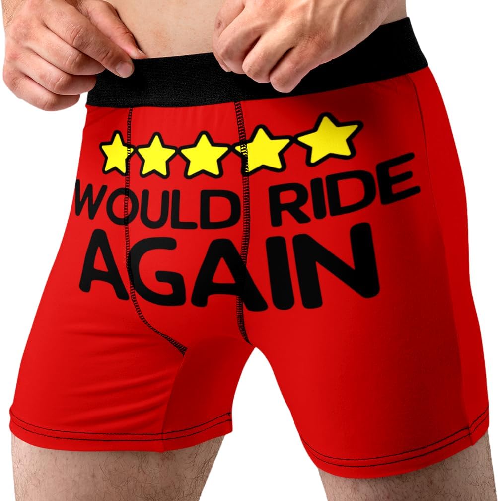 Random Stock Apparel Funny Men’s Boxers – Stretchy, Tag-Free, Breathable Underwear, Gag Gifts for Men