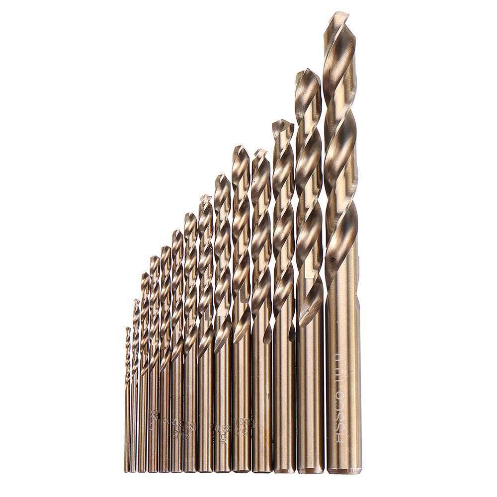 99pcs / box HSS-CO M35 Set di trapano Cobalto 1 5-10mm lunghezza Twist Drill con custodia in metallo per la perforazione in metallo legno
