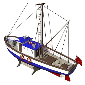 小型漁船スクリューと流木のインテリア Amazon.co.jp: 1: 30NAXOS 小型漁船モデル組立木製ボートモデル