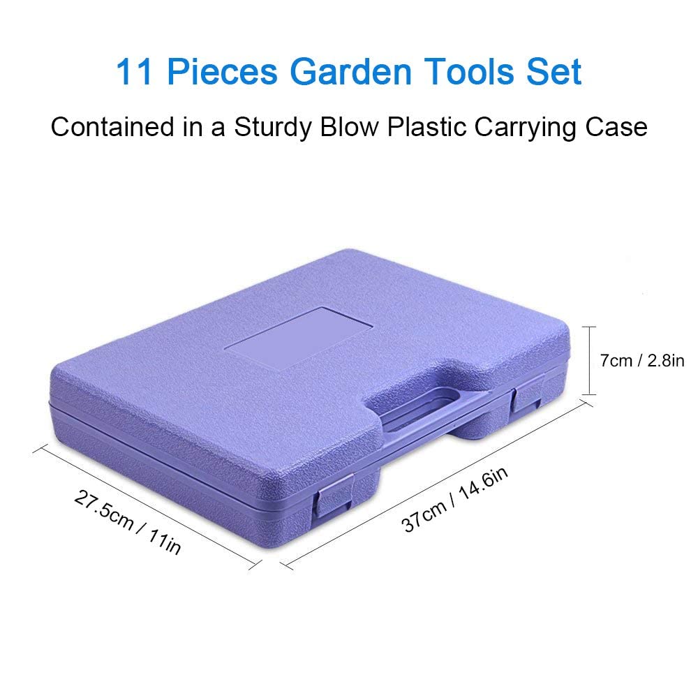 Ensemble d'outils de Jardinage léger 11 pièces avec étui de Rangement