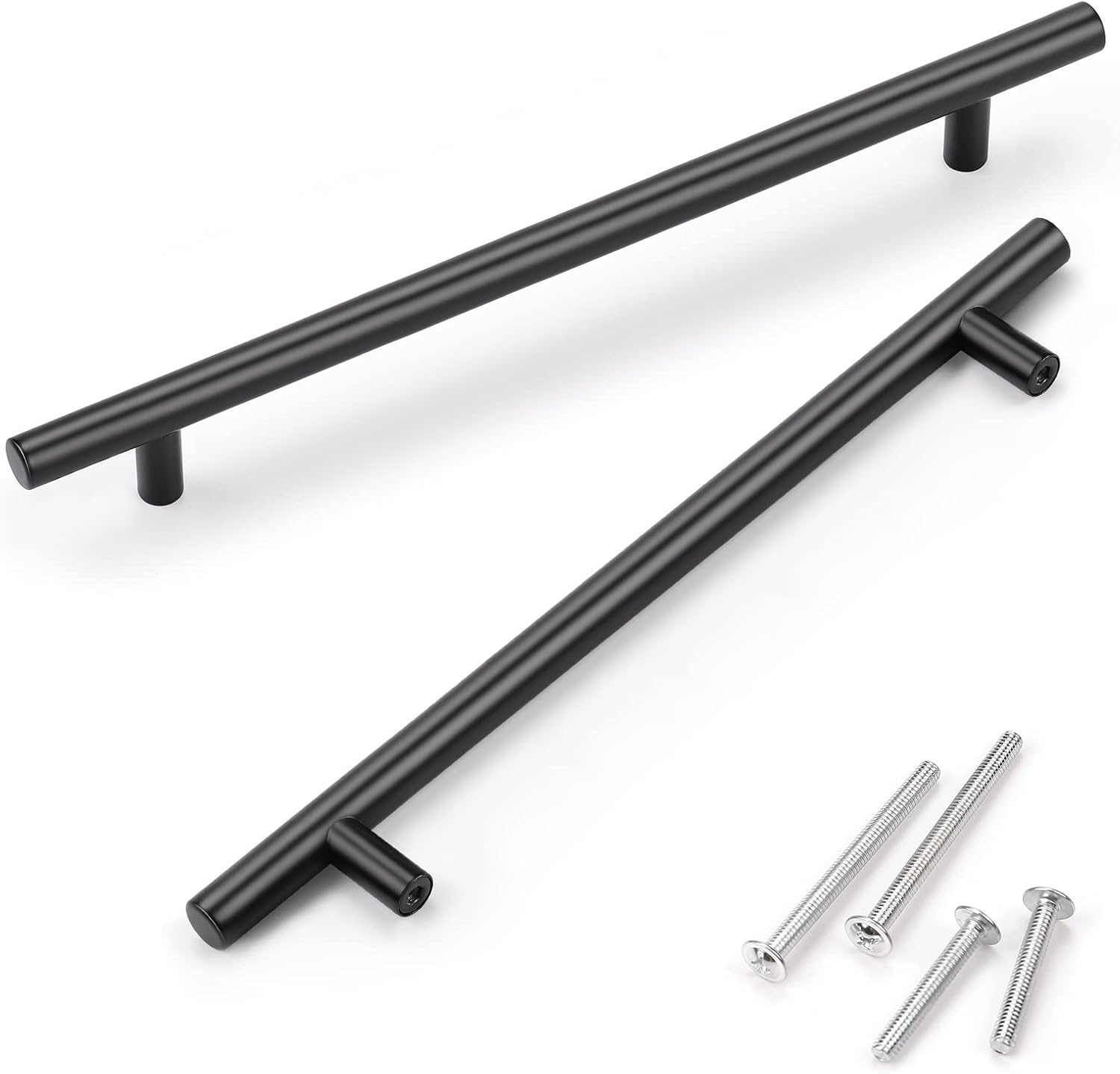 KNOBWELL 30 Pack 79/16 in Flat Black Drawer Handles Kitchen