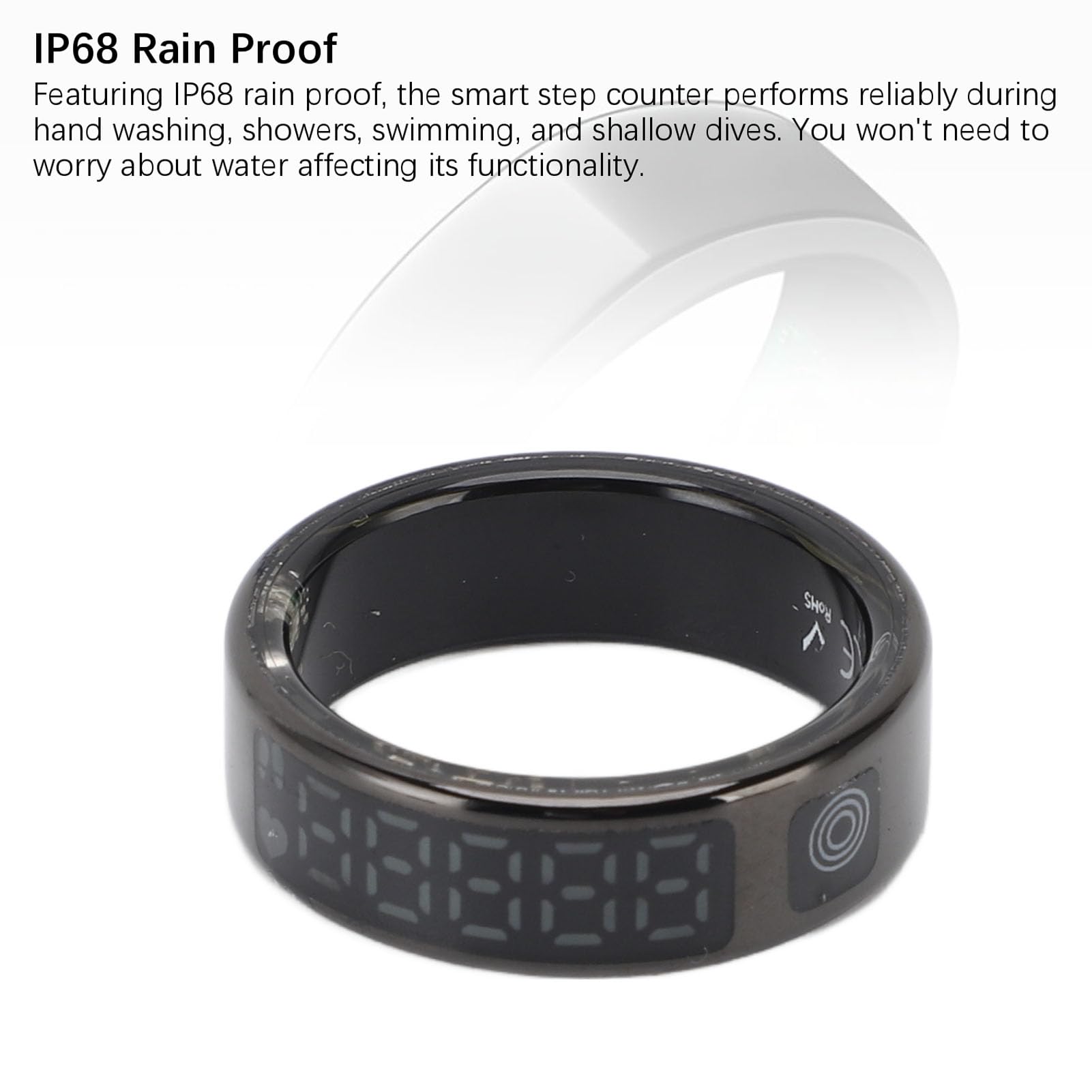 Vikye Smart Ring Health Tracker, Seguimiento del Sueño Anillos de Salud Portátiles con Pantalla, Videos de Desplazamiento de la Salud Anillos de Seguimiento de Acondicionamiento (#13)