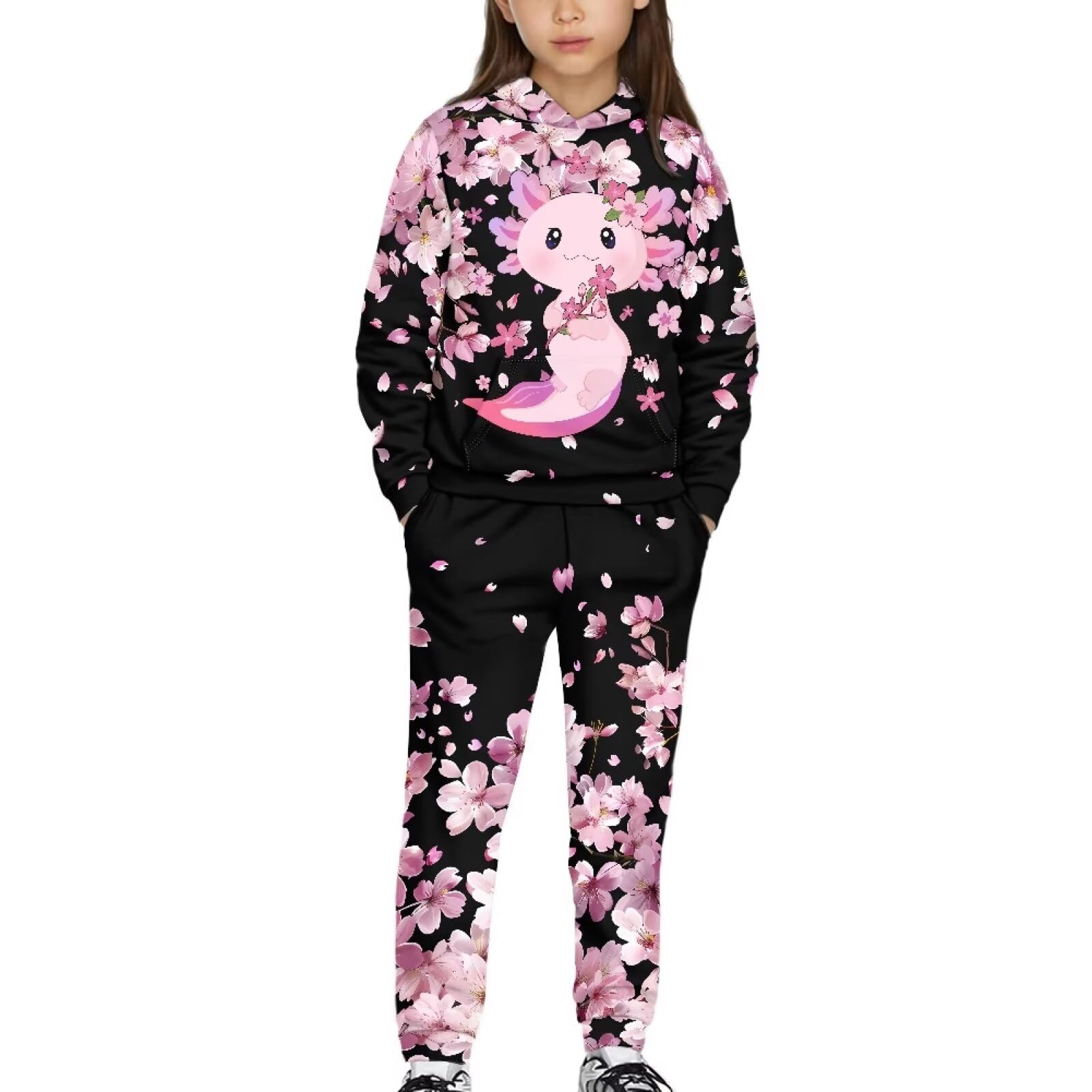 Renewold Kids Hoodie Sweatshirt and Jogger Sweatpants 2 Pieces Set Boys Girls Tracksuits Activewear