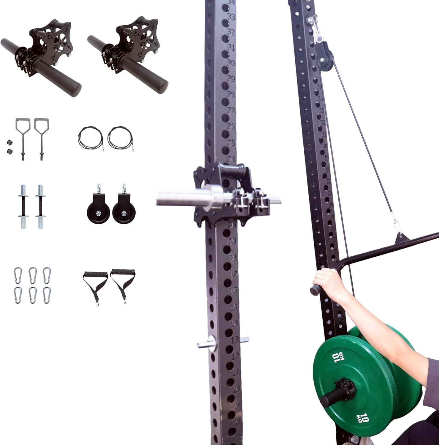 Accessori per sistema di pulegge per power rack da palestra, accessori per macchina Smith, accessori per cavi a puleggia per palestra, per crossover a cavo, panca da pressa, squat profondo