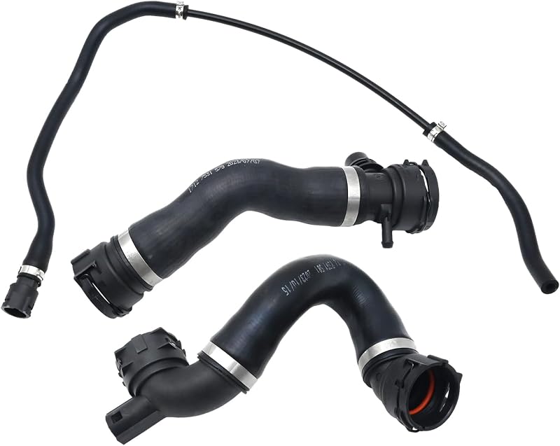 Kit de Mangueiras Inferior e Superior do Radiador e Mangueira de Respiro Aynaxcol para BMW – 3 unidades