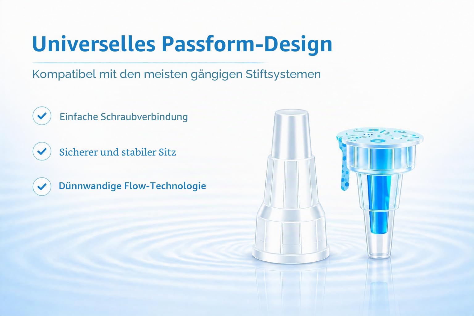 Sterile Einweg Pen Tips 30G (0,30 x 8 mm) – 100 Stück, einzeln verpackt, universell kompatibel, für Labor, Industrie und Kosmetikanwendungen