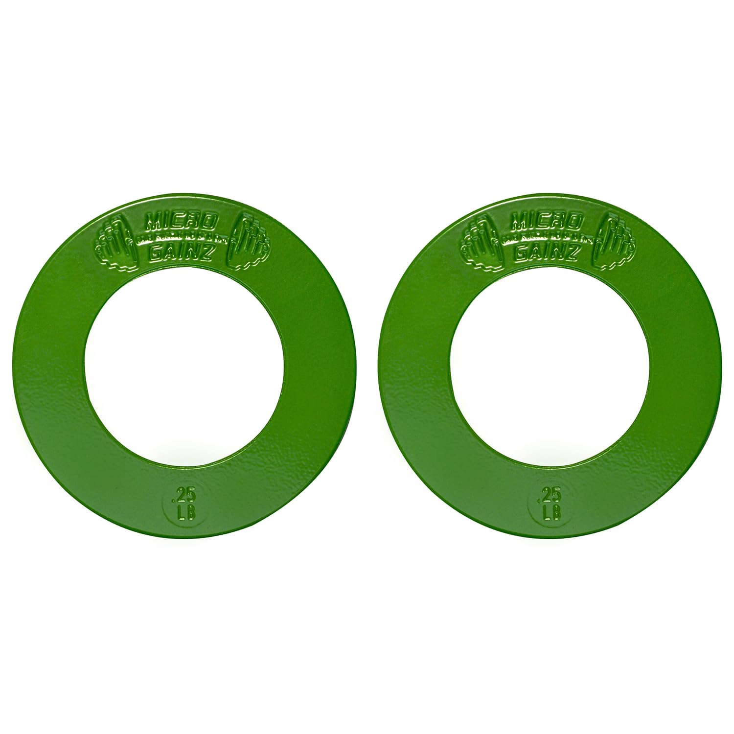 Micro Gainz Calibrated Fractional Weight Plate Set of 2 Plates, Choose Set (.25LB-1.25LB), Designed for Olympic Barbells for Strength Training &amp; Micro Loading Bar Weights, Made in USA