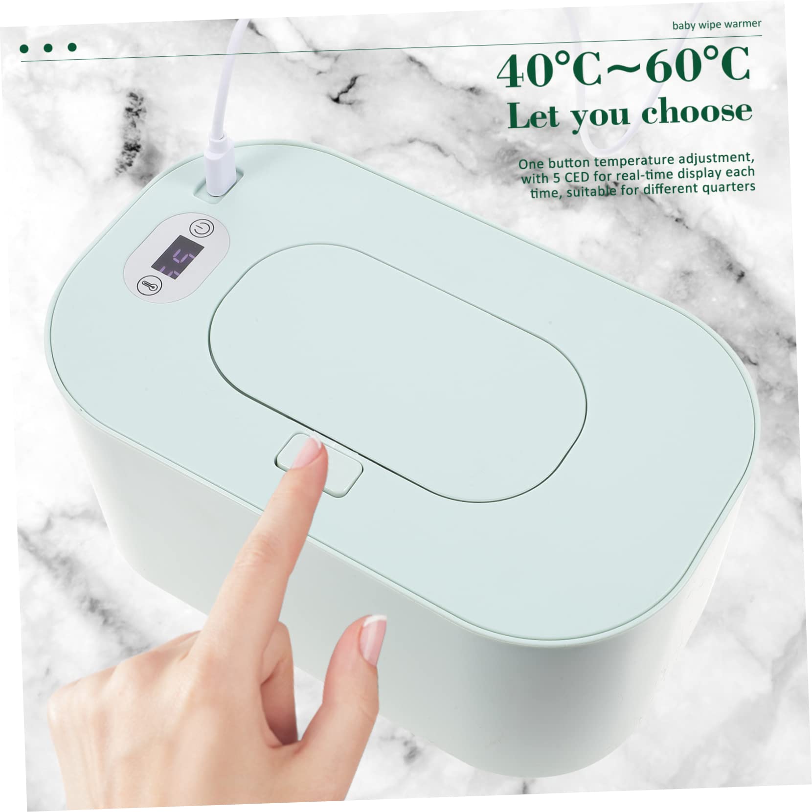 Calentador de Toallitas Húmedas para Bebés USB Verde Inteligente