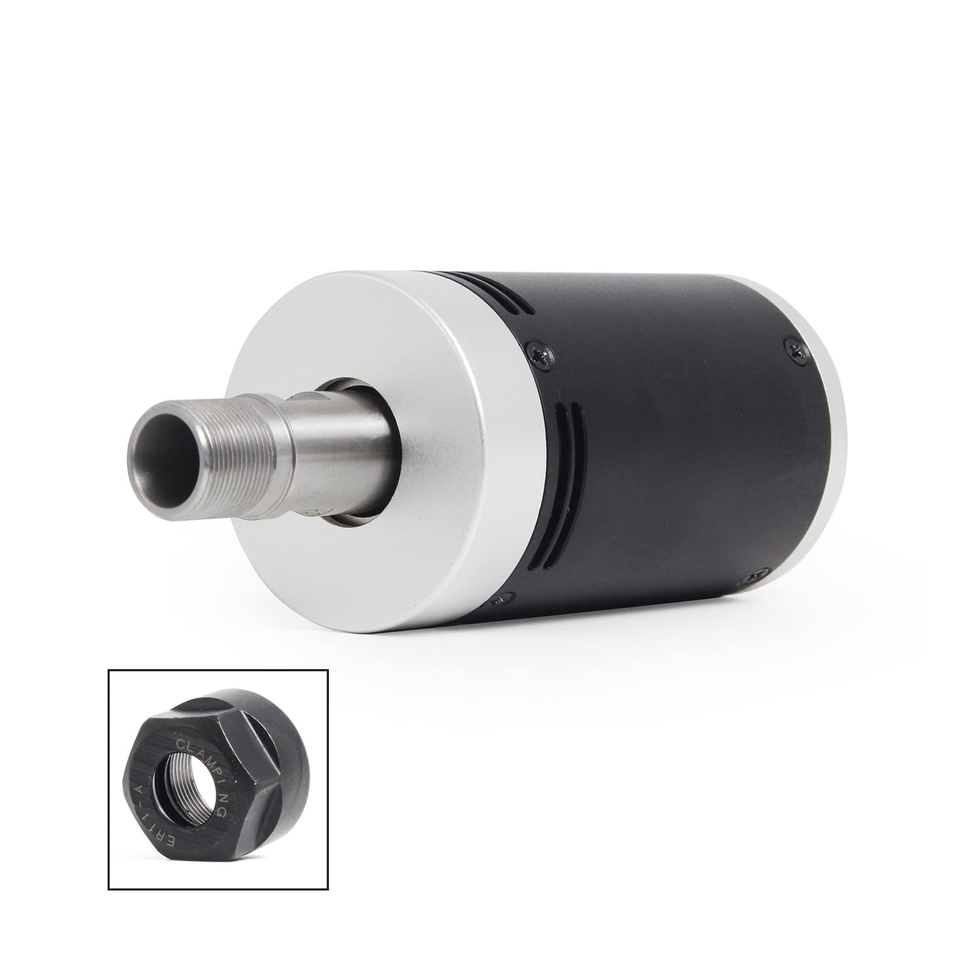 Motore Mandrino Spazzolato CNC, Kit CNC Motore mandrino brushless CC 24V 12000 giri/min + scheda di azionamento + supporto pinza installato for serie 3018 (Pro), per macchina per incisione/fresatura