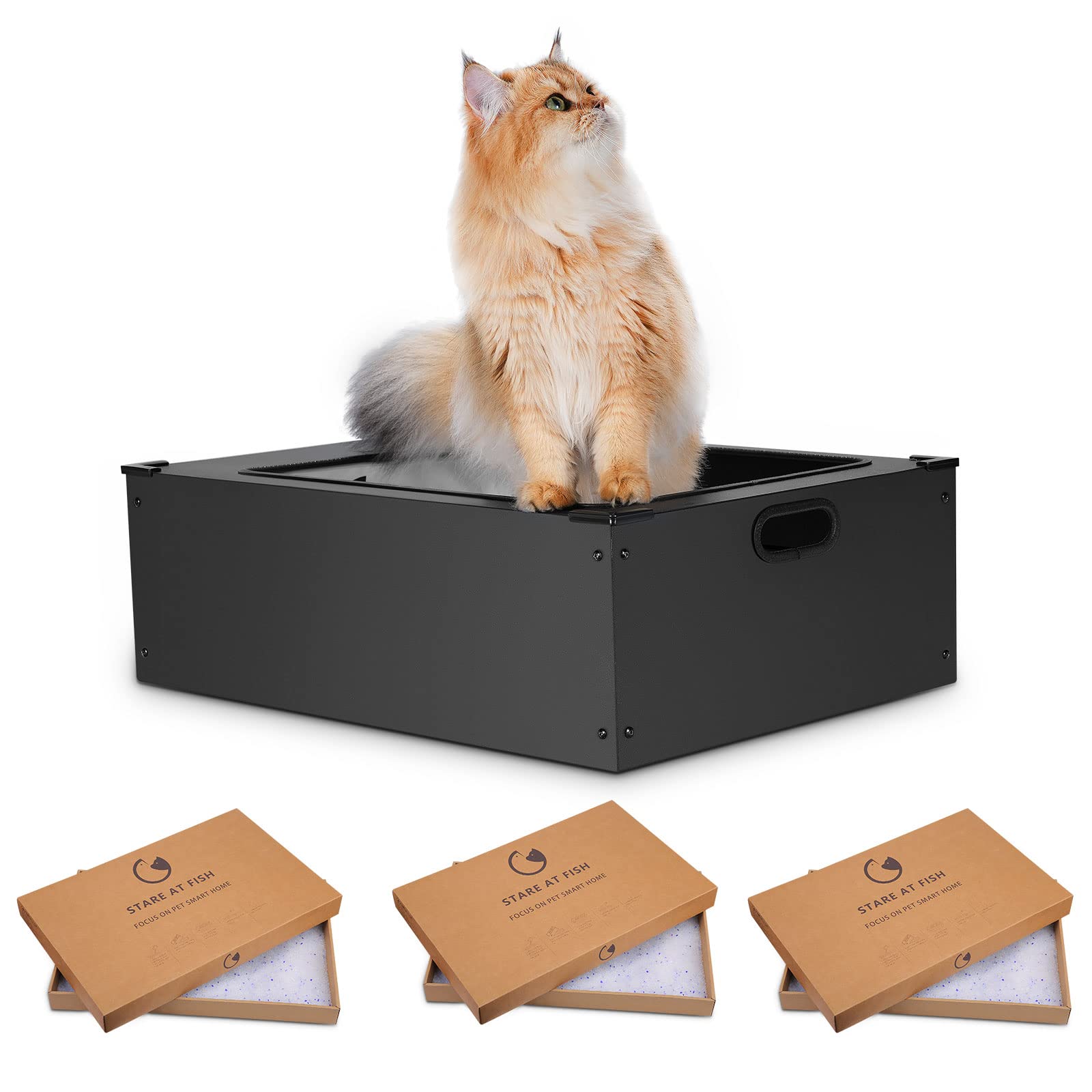 Buy XRPYZ Automatic Smart cat Litter Box Over Sized AntiSplashing