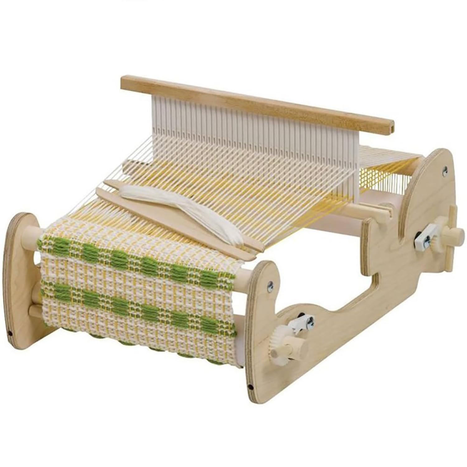Set di telai per tessitura in legno con volani, macchina per maglieria tessuta a mano per adulti principianti, kit fai da te facile da intrecciare