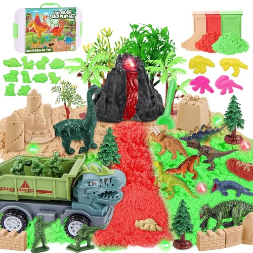 IEEILULU Arena Magica, Arena Cinética Niños con 1kg Moldeable Arena en 3 Colores, Juguetes Sensorial Creativo Regalo para Niños