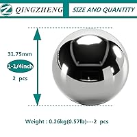 Vista 2 de QINGZHENG-(2 unidades) bolas de acero cromado de 1-1/4 pulgadas Baoding bolas de ejercicio de mano bolas de estrés ejercicio bolas de mano saludables