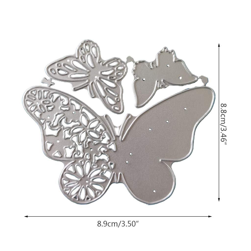 Fustelle In Metallo A Forma Di Farfalla Per Scrapbooking E Biglietti Fai Da Te - Set Di Stencil 11x14 Cm, In Acciaio Al Carbonio, Per Goffratura E Ritaglio - 2