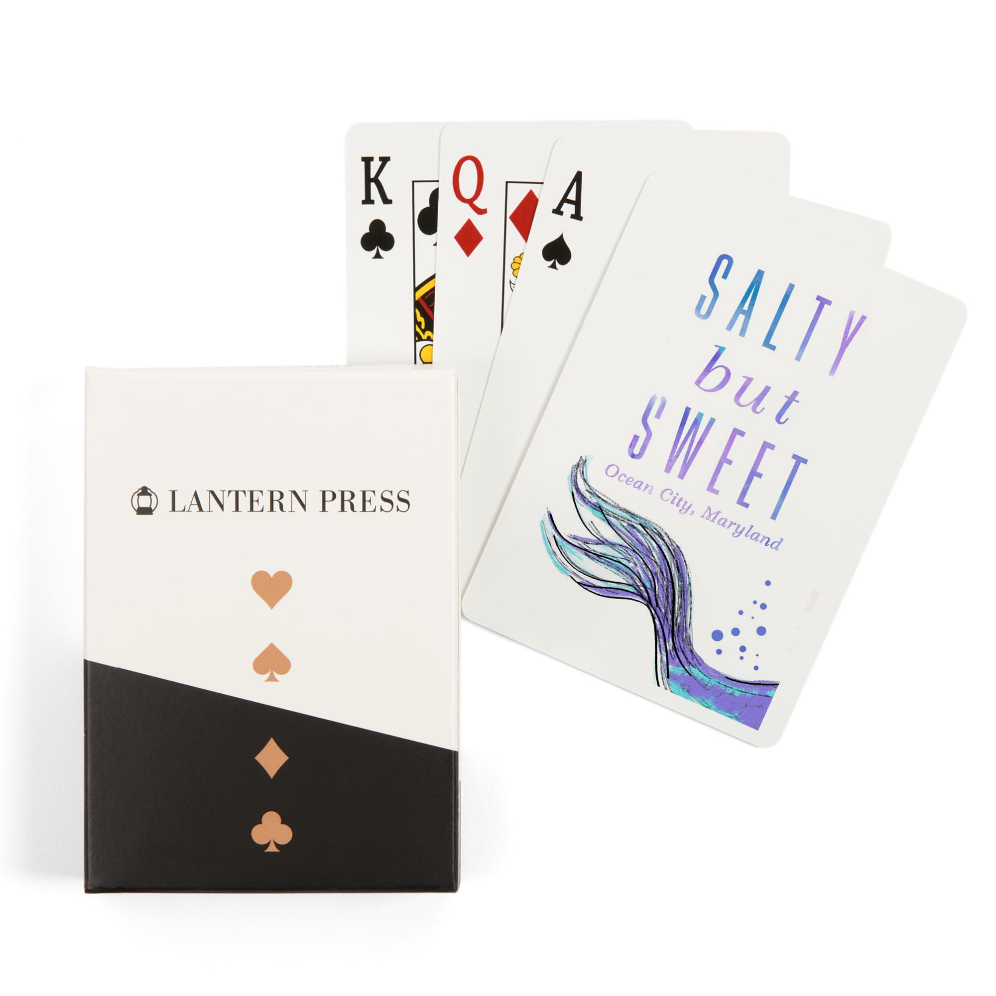 Lantern Press Ocean City, Maryland, Salty But Sweet, Mermaid Tale (52 Playing Cards, Poker Size Card Deck with Jokers)