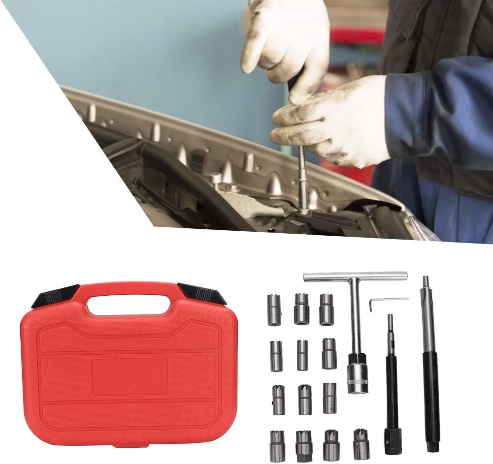 17Pcs Injector Cutter Milling Cutter Set Car Tool Kit