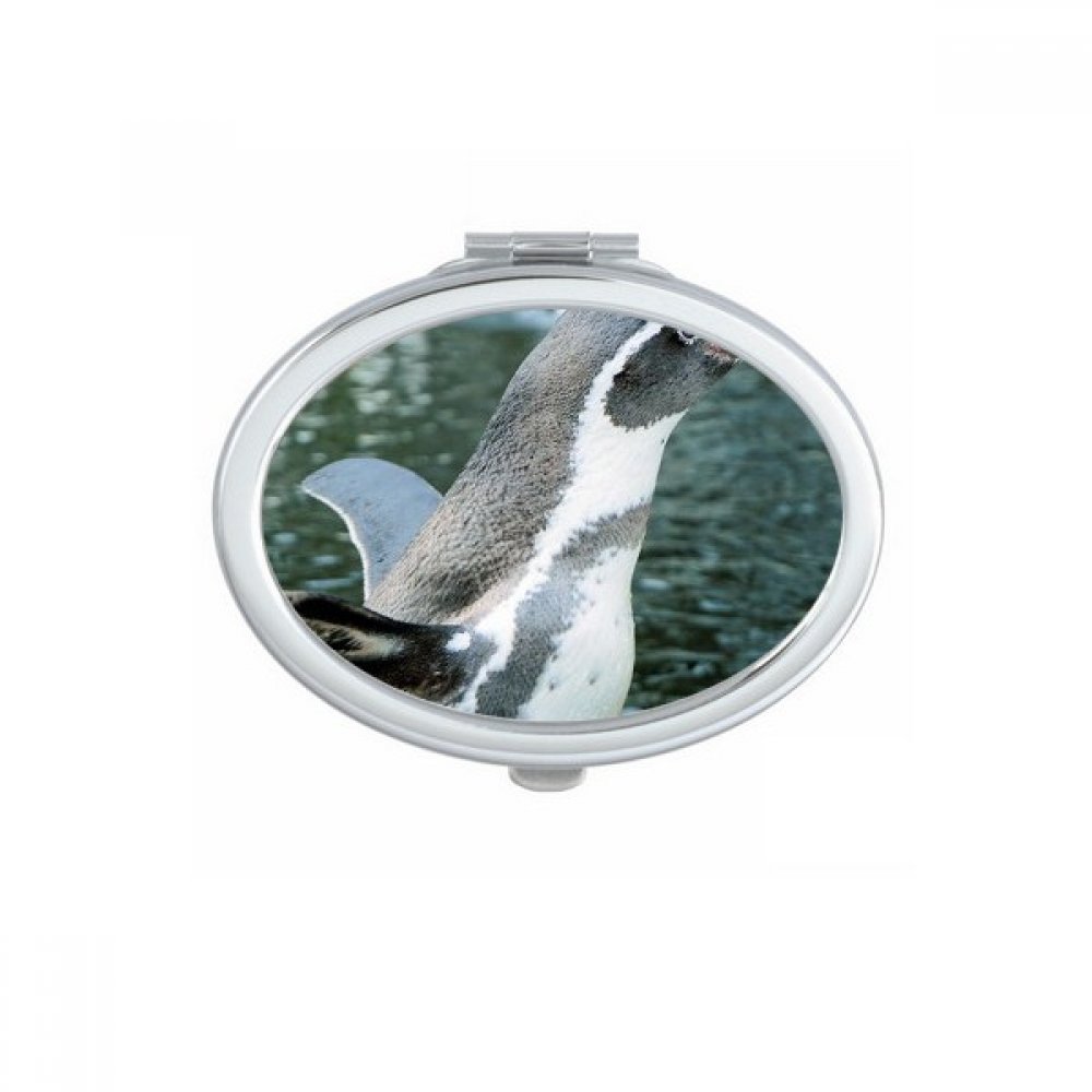 Miroir de poche mignon motif pingouin pour vos retouches beauté au bureau