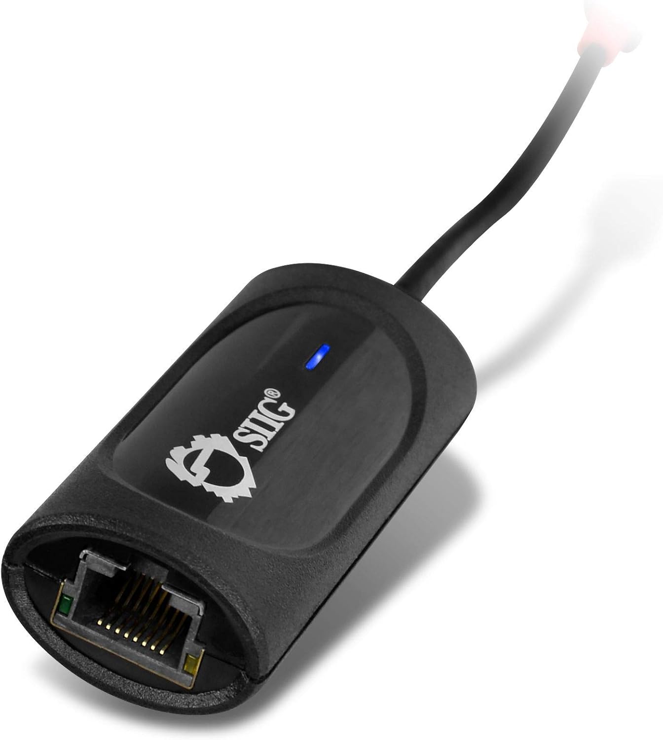 SIIG USB Type C to Gigabit Ethernet Adapter - 10/100/1000 Mbps LAN adapter for Windows and Mac Systems, Thunderbolt 3 (Black)