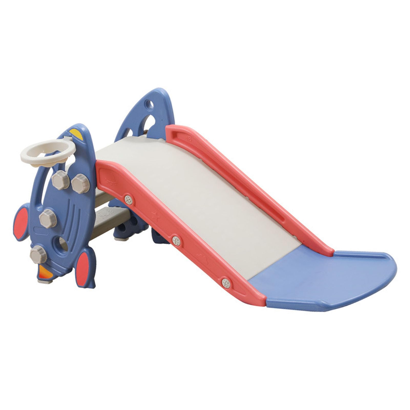 Kindersichere Multifunktionale Klapprutsche aus Kunststoff Zum Spielen Im Innen- und Außenbereich für und Kleinkinder (Blau)