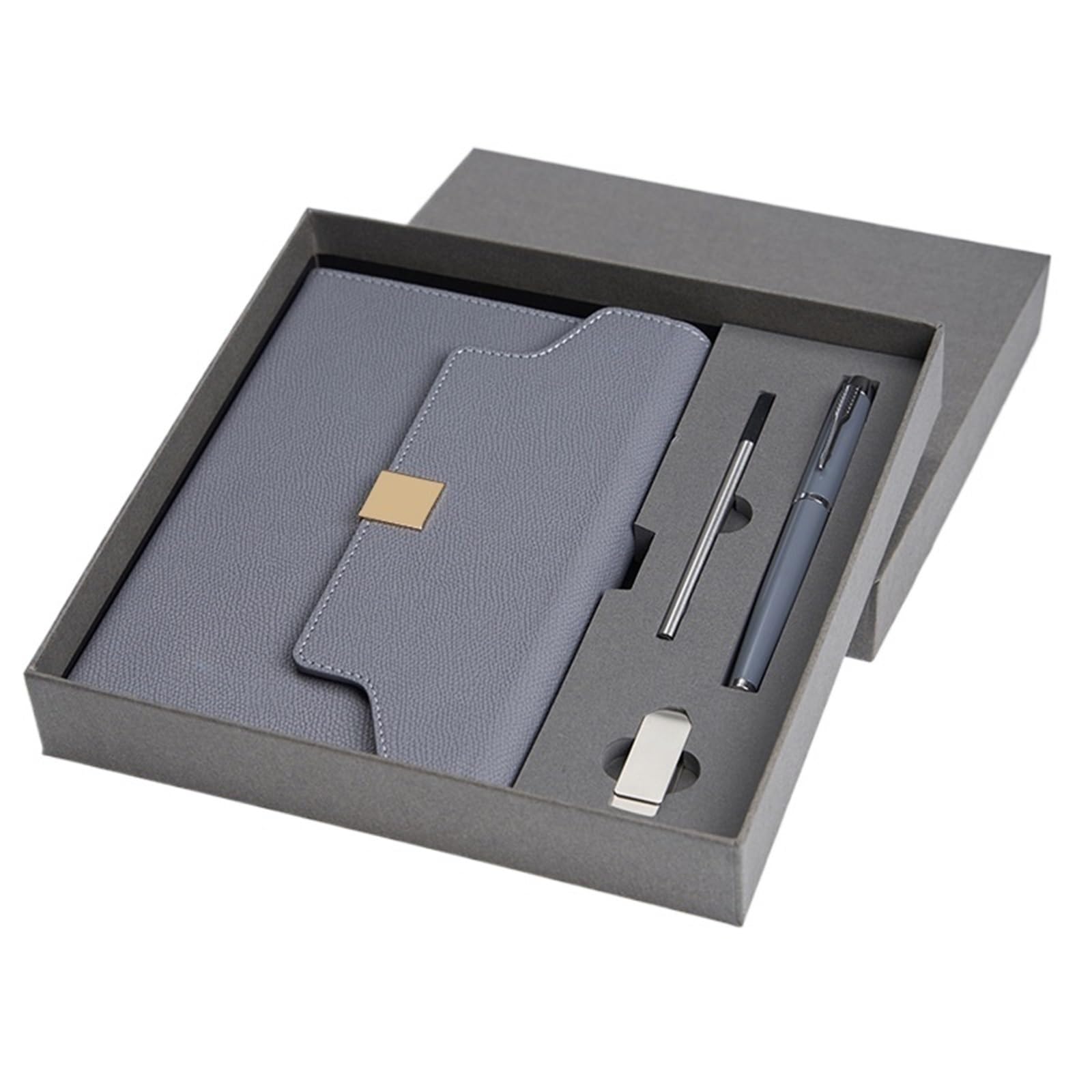 Set di taccuini for ufficio aziendale e confezione regalo aziendale | Design minimalista(Grey-B)