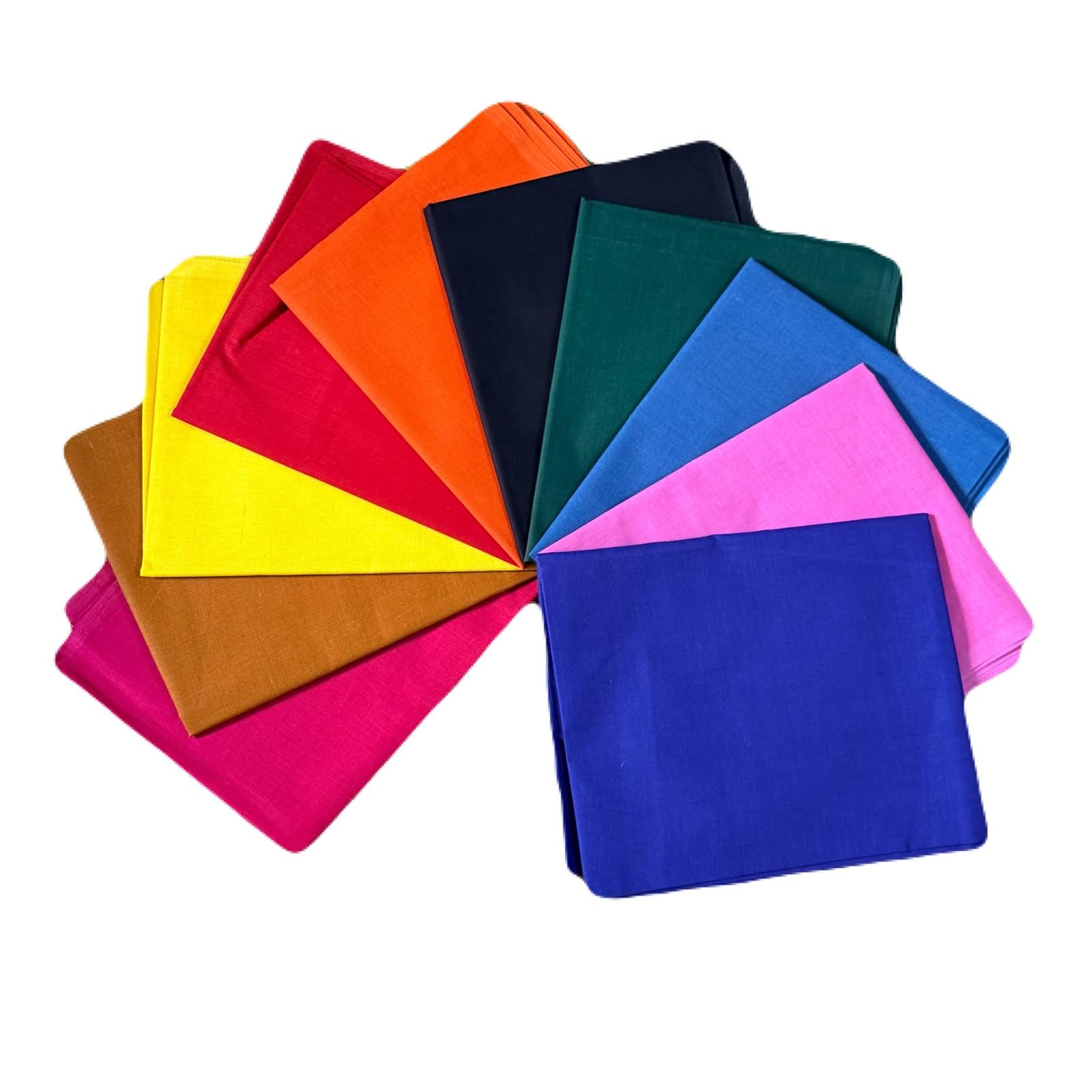 Just Lofi Cotton Blouse Lining Fabric, Multicolour, Solid Plain, Unstitched,10 Pieces-image-0