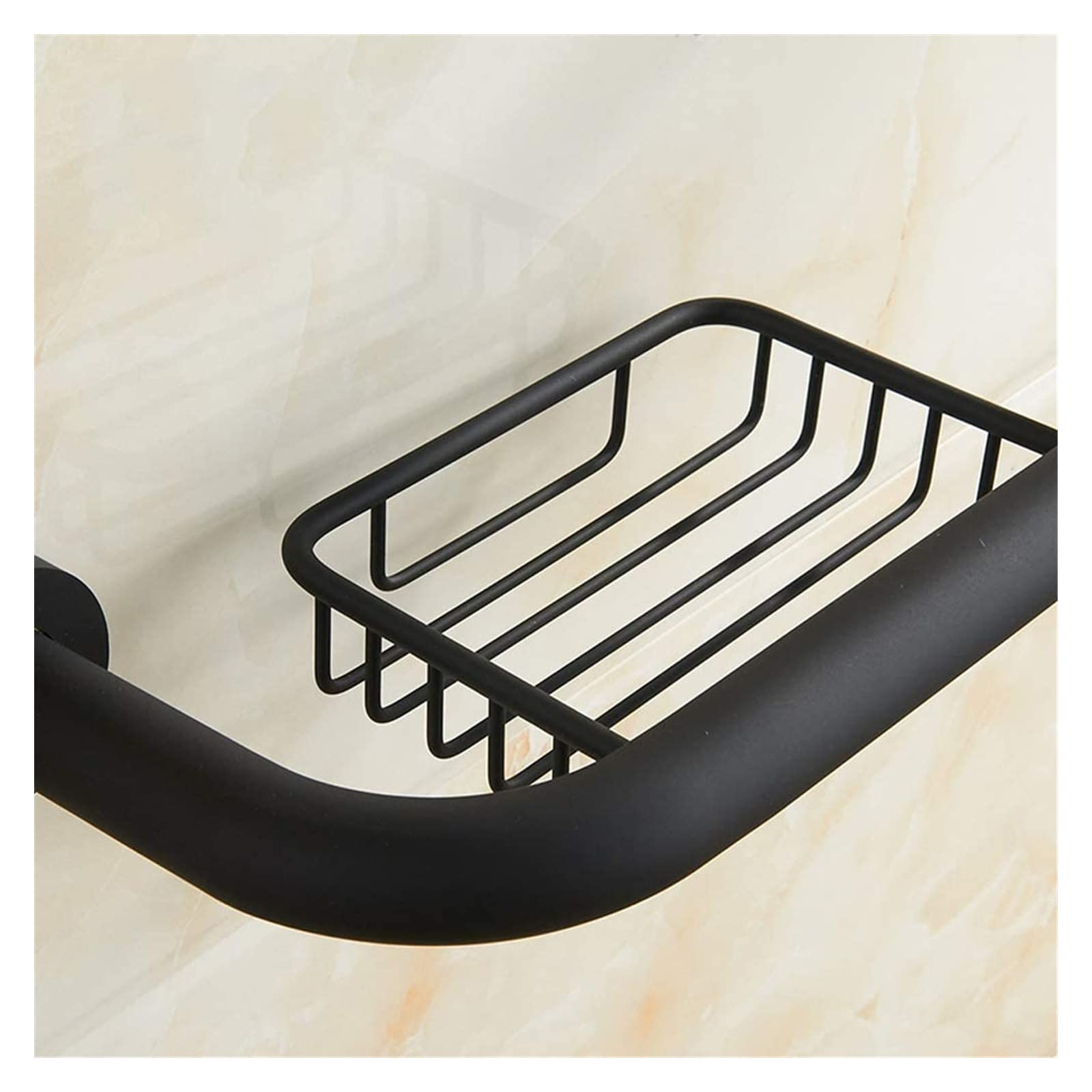 Maniglioni antiscivolo in ottone nero per la sicurezza del bagno, guida di supporto con portasapone per anziani, donne incinte e bambini, assistenza per vasca da bagno e WC