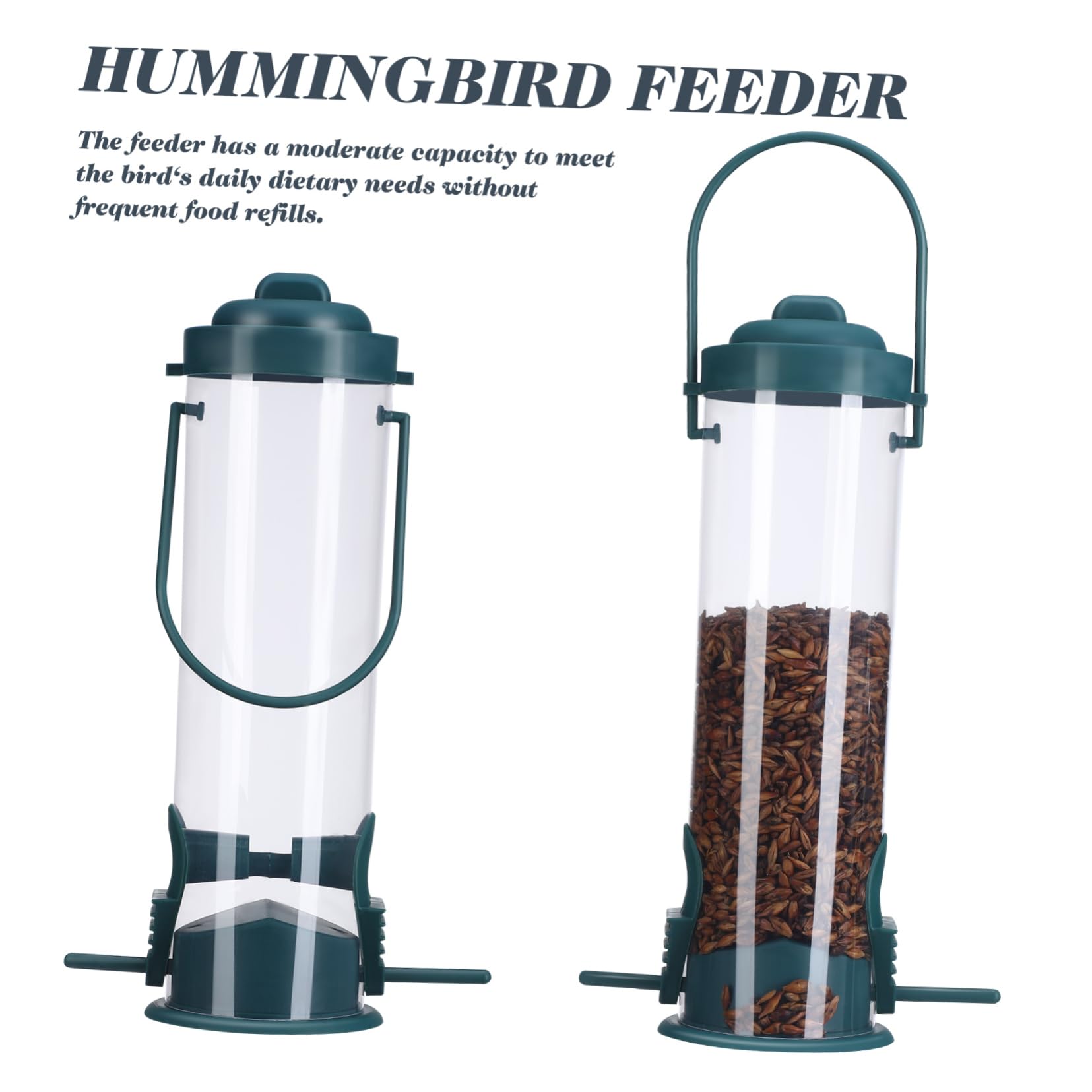 BESPORTBLE 5pezzi Mangiatoia Per Uccelli Da Appendere Alimentatore Automatico Per Colibrì Design Trasparente Facile Da Riempire Base Stabile Decorazione Per Giardino