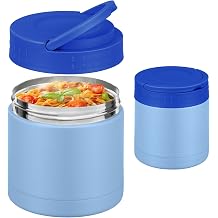 WyfKyd 10.5oz Soup Thermo for Hot Food Kids with Handle Lid, Vacuum Leakproof Insulated Food Jar Stainless Steel Wide Mouth Lunch Container for Office School Travel Outdoors Blue
