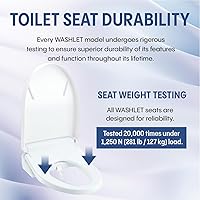 Vista 26 de TOTO® WASHLET® C5 - Asiento de inodoro electrónico con bidé con limpieza de varilla PREMIST y EWATER+, alargado, color algodón blanco - SW3084#01