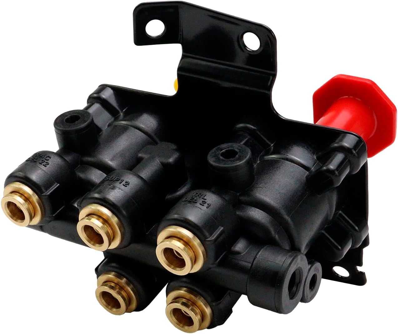 Hex Autoparts 5-Ports Dash Air Brake Control Valve, Trailer Parking Brake Valves 24340522 Compatible with Volvo VNL, Dash Control Brake Valve for Trucks and Trailer Replaces 21315044 K035691