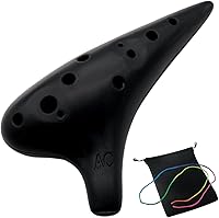 Vista 21 de Aestivate Ocarina de plástico Instrumento 12 Agujero Ocarina Alto C 12-Hole Ocarina Instrumento Easy Instrument Ocarina puntiagudo (blanco)