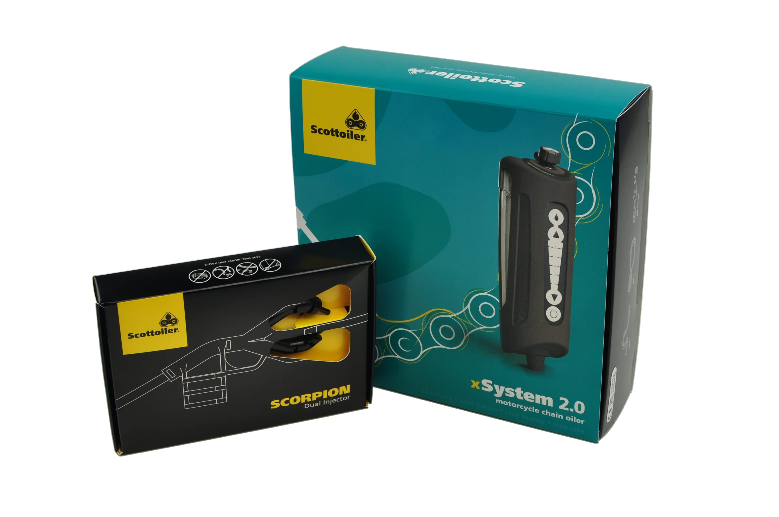 Buy Scottoiler xSystem Electronic Automatic Motorcycle Chain Lubrication System & Scorpion Dual