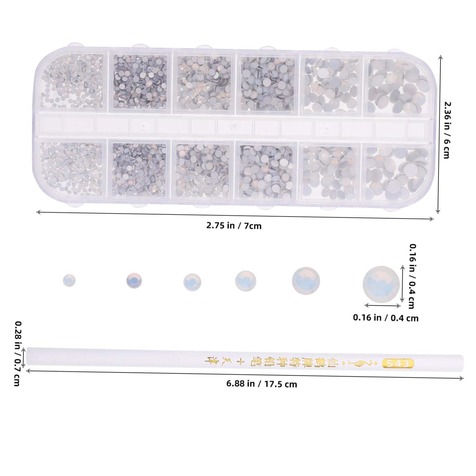 IWOWHERO 1Set Cute Nail Charms of Unique Nail Art Decorations for Women Compartment Box for Creative Manicure for Weddings Birthdays and Special Occasions