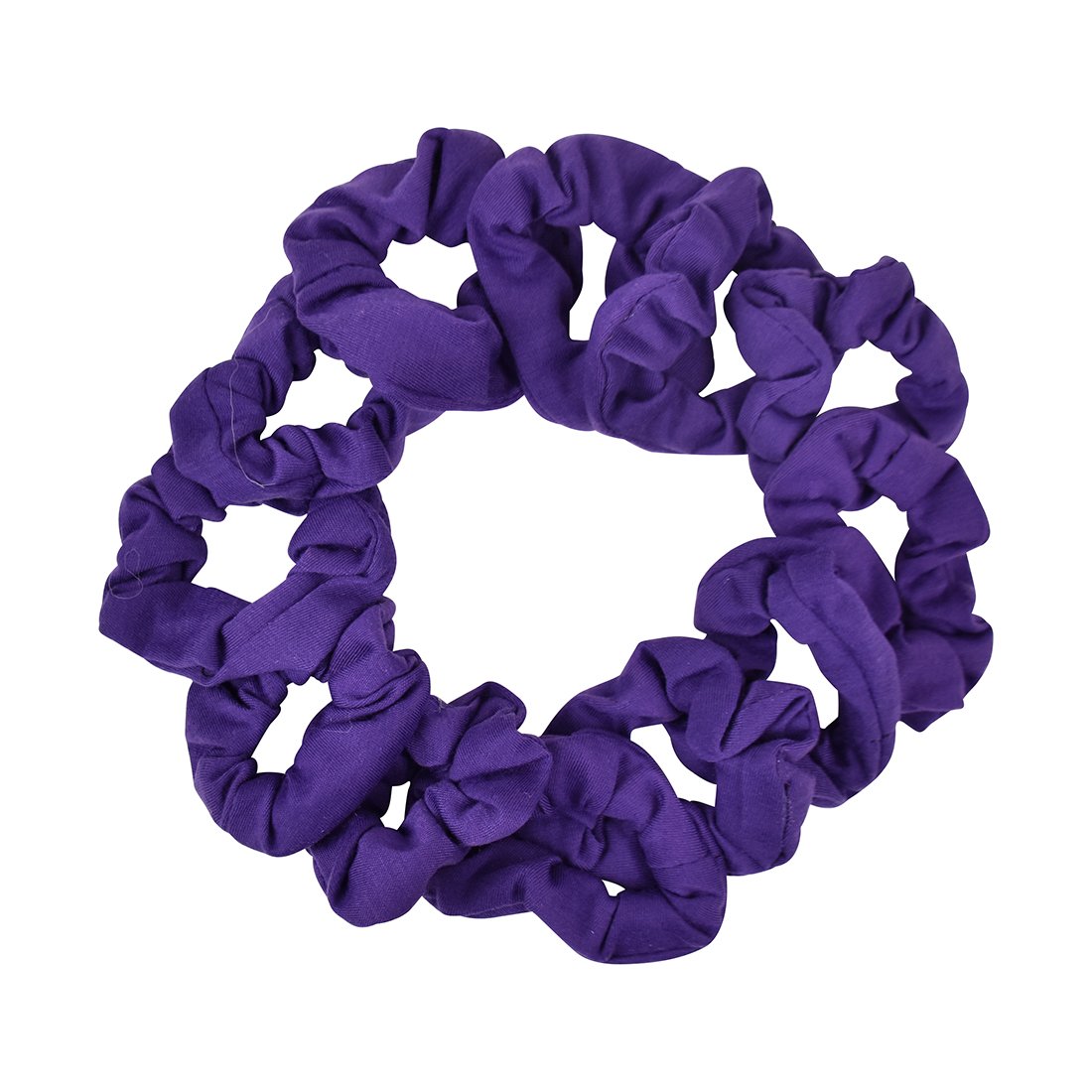 12 Pack Small Scrunchies Cotton Hair Scrunchy (Purple)