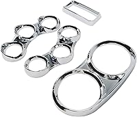 Vista 5 de LOSTAR Peterbilt - Kit de cubierta de calibre central, cubiertas de medidor de instrumentos con visera cromadas compatibles con Peterbilt 379 384