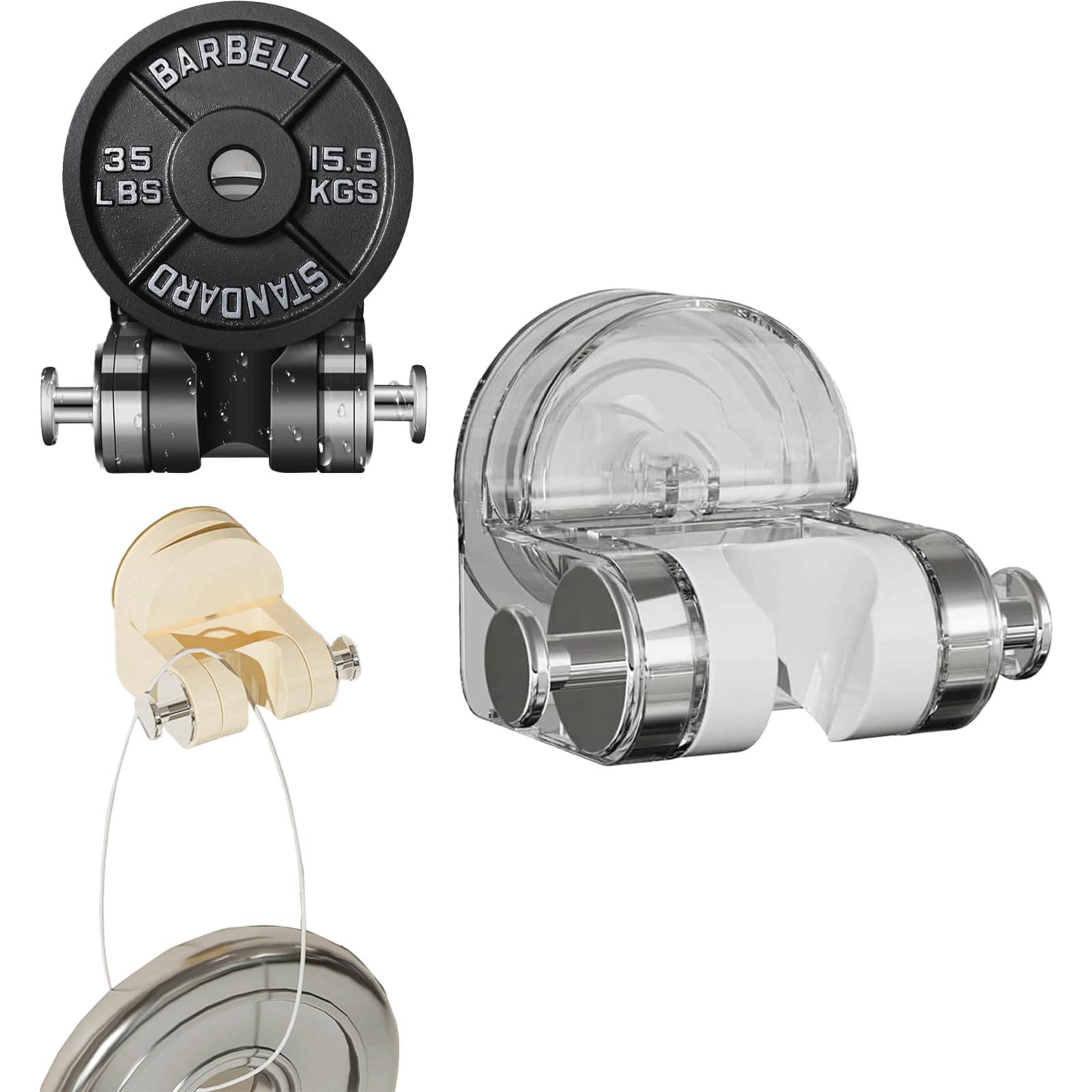 Integrated Suction Cup Shower Rack Wall Mounted Non Perforated Shower Fixture Adjustable Head Holder Fearless of Dampness Suitable