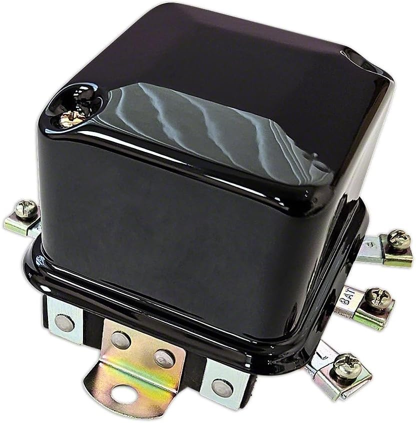 12-volt (4-Terminal) Voltage Regulator (Base Mount Delco 1118779 1118981 1118997 1118999 1119191) Fits International John Deere Massey Allis Chalmers White/Oliver Tractor 376122R91 121577C1 AT11855