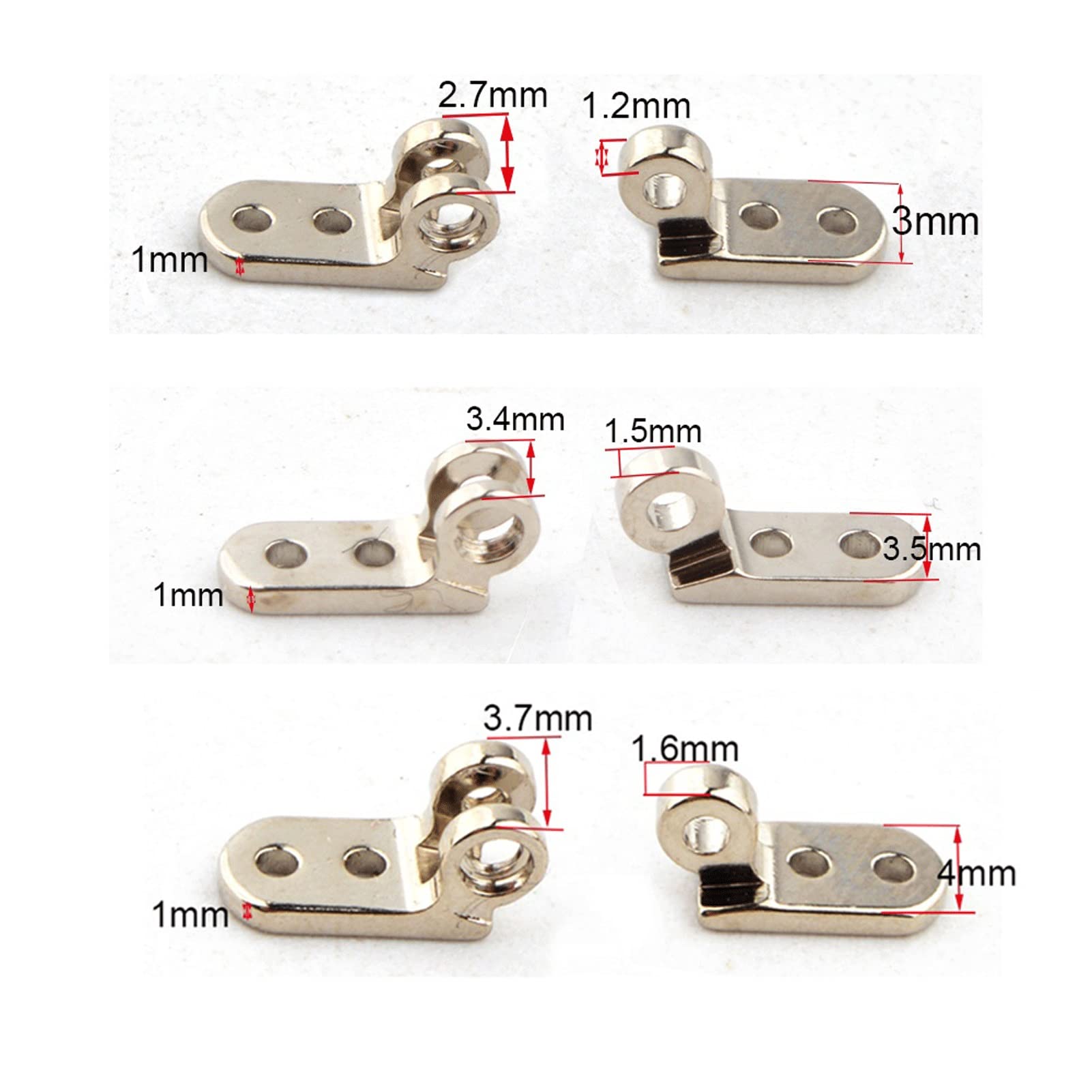 Zestaw 10 sztuk, zawiasy do okularów, plastikowe ramki dla podróżnych, naprawa zawiasów do okularów, akcesoria do okularów (Color : 3.5MM)