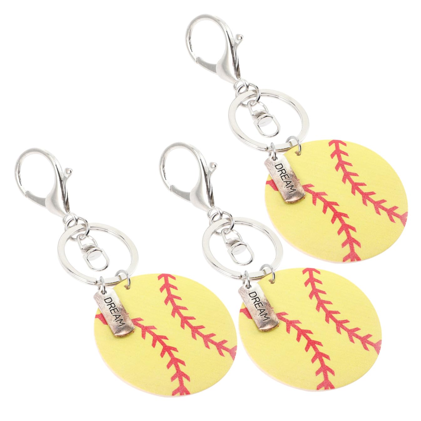 Toyvian Portachiavi Da Softball Portachiavi Sportivi Accessori Portachiavi Mini Portachiavi Carino Keychain Portachiavi Sportivo Sports Heyring Di Legno Giallo