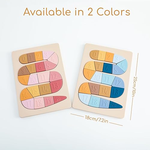 Miniatura 7 de TinyHalo Rompecabezas de números de silicona para niños pequeños de 3 a 5 años, juguete Montessori para niños, juguete educativo de aprendizaje con
