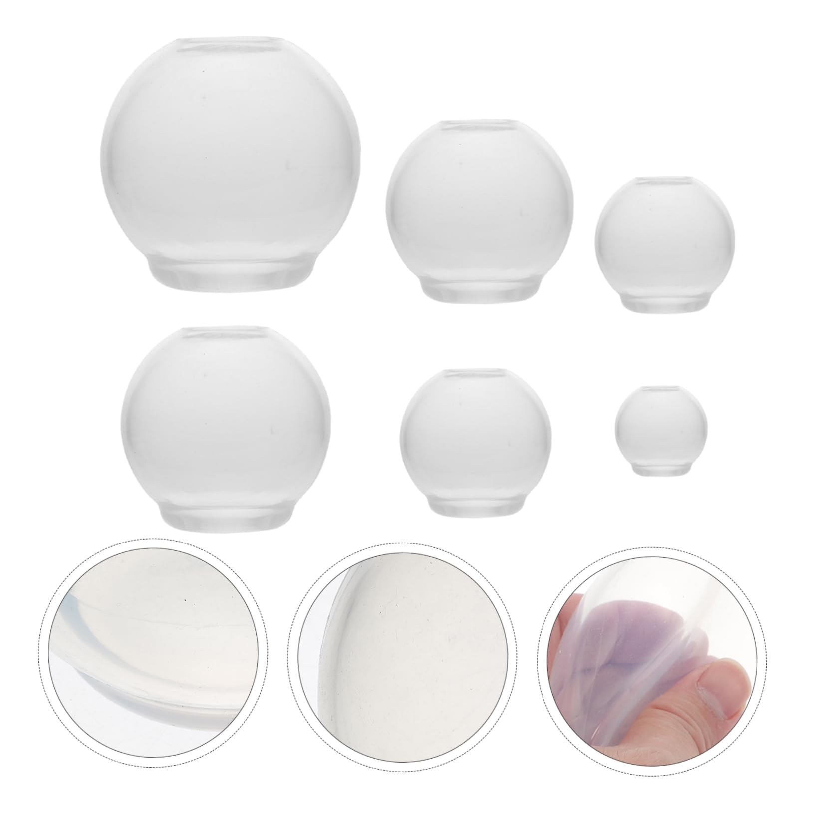 Housoutil 2 Series Moldes De Silicona Forma De Bola Para Diy Moldes De Epóxica Y Manualidades Para Decoración Y Arte 6 Piezas X 2