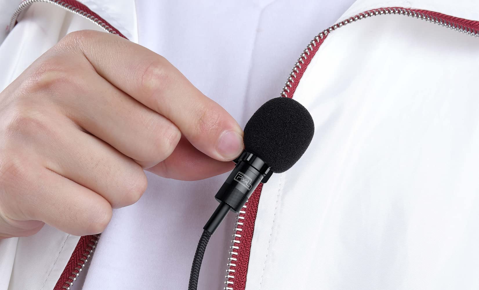 Pixel Micrófono Solapa, Omnidireccional Lavalier Micrófono de Condensador con 3 m Audio Cable Extensión para Podcast/Grabación Entrevista/Videoconferencia/Youtube [MFi Certificado] para iPhone/iPad