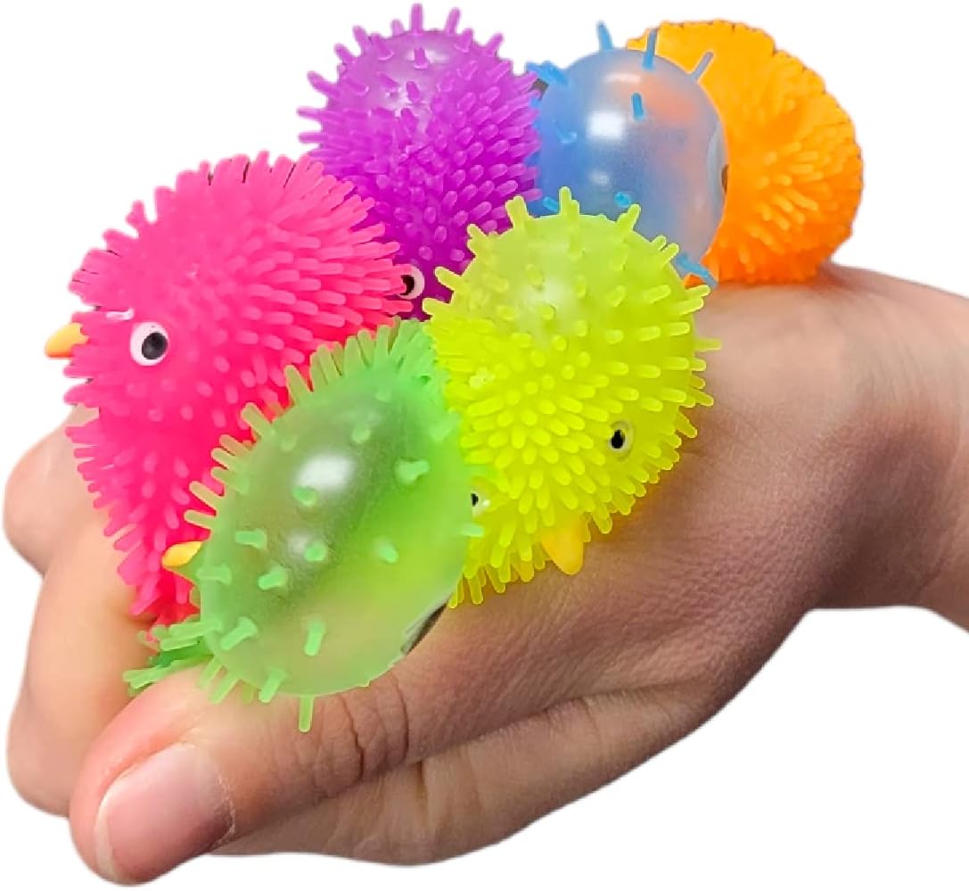 ネオンカラーミニひよこフグボール(12個パック)(1.75インチ)チキン