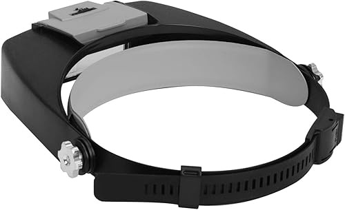 Miniatura 2 de Lupa con diadema y lupa iluminada para joyería, lupa iluminada, 1.5 x 3 x 6.5 x 8 x cabeza, LED, reloj, reparación de gafas, lupa, casco, lupa para