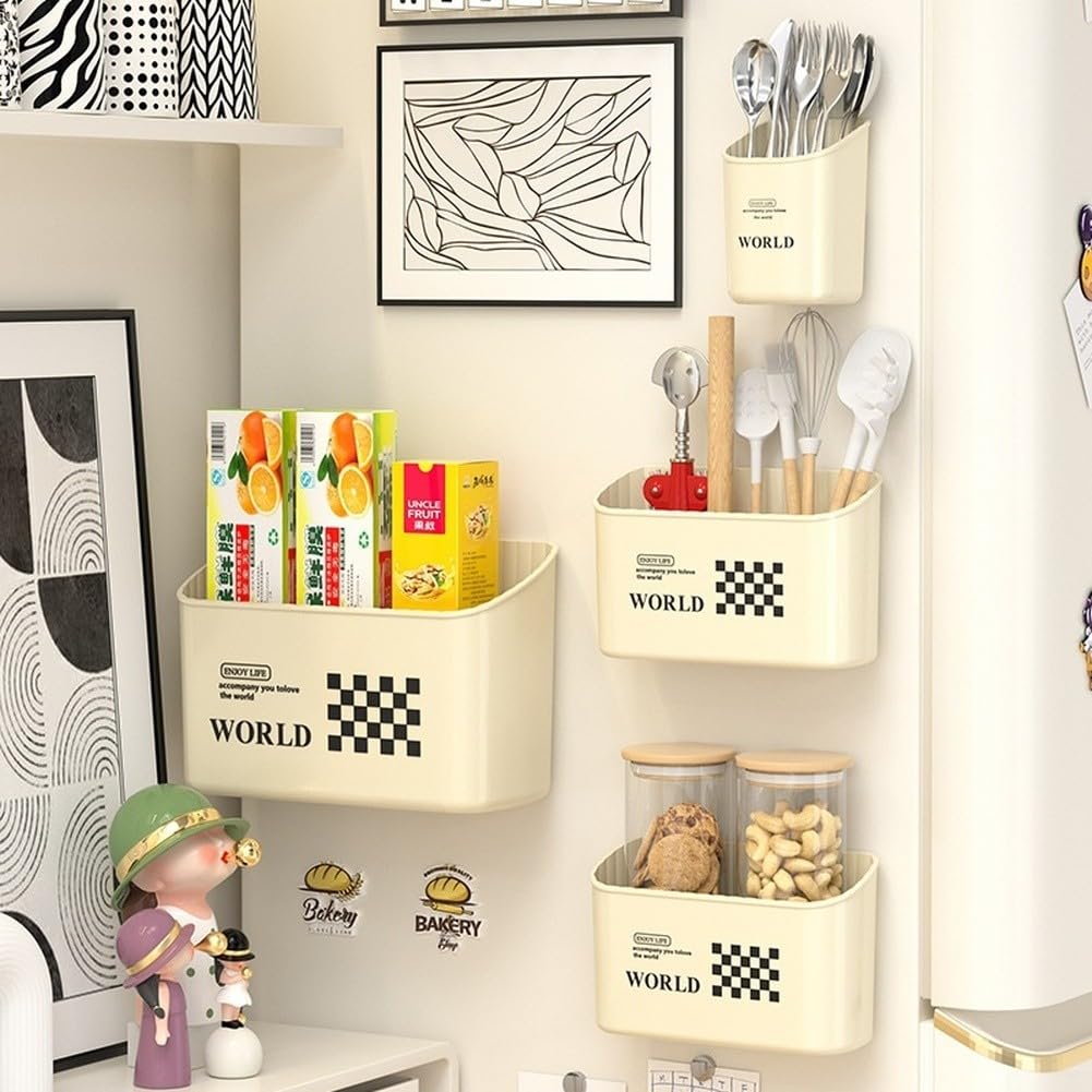 Magnetischer Kühlschrank-Seiten-Aufbewahrungsbox Satz 3/4/5 Stück