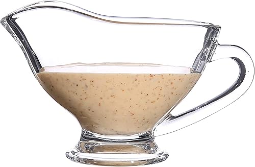 Miniatura 3 de RONDURE Juego de 2 salsas de vidrio  7 onzas con asa para crema, jarra para comedor, salsas, aderezo de ensalada, decoración del hogar
