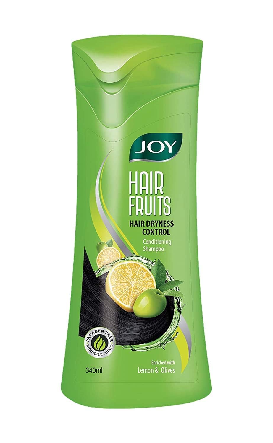 Hair Fruits Hair Dryness Control Conditioning Shampoo Enriched with Lemon & Olives, 340 ml