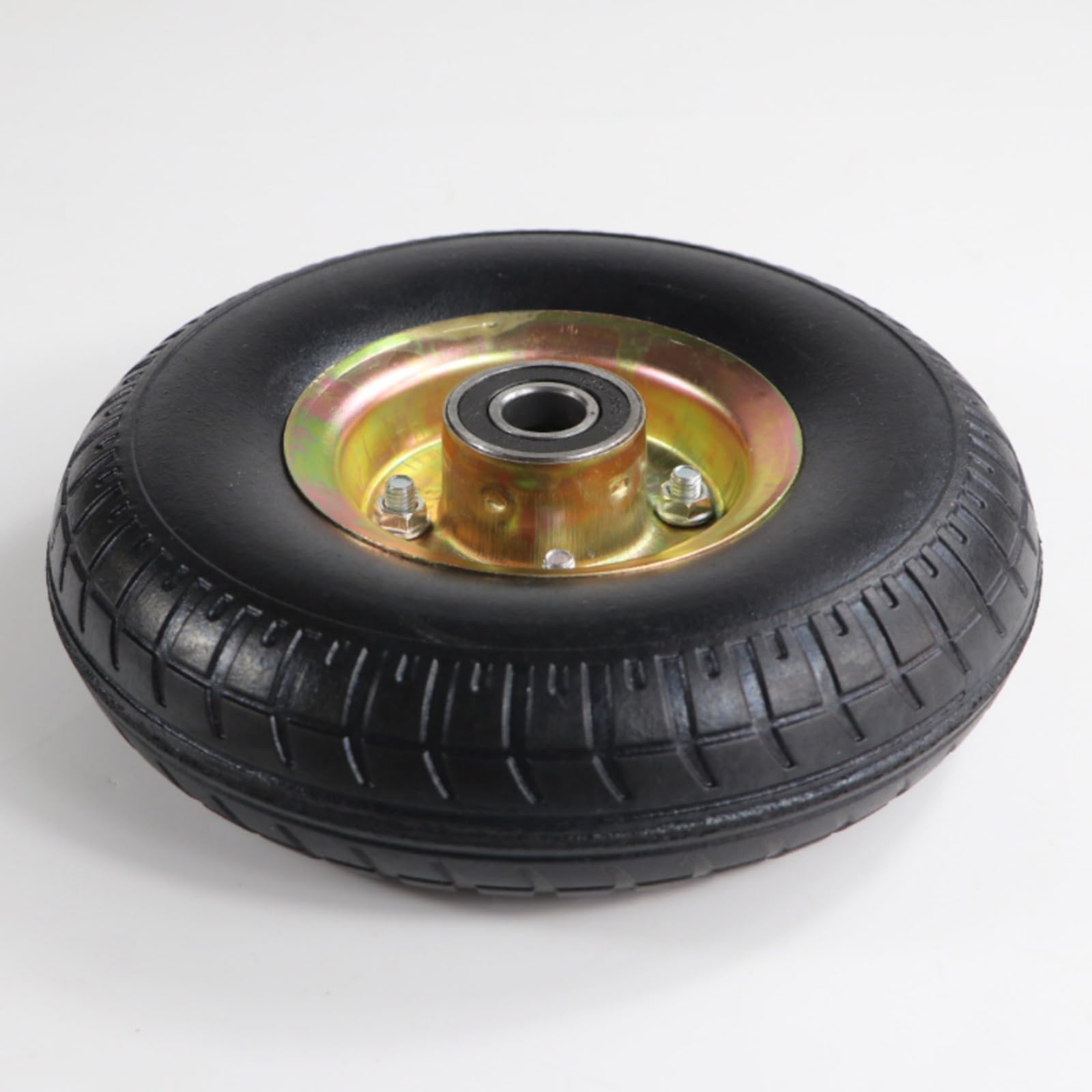 Vollgummi Rad für Transportgeräte mit reifen Und Metallnabe e Bauweise für Industrie Und Werkstatt für Maschinen Und Wagen, Versetzte Nabe, 16 Bohrungen, Durchmesser 245 Mm
